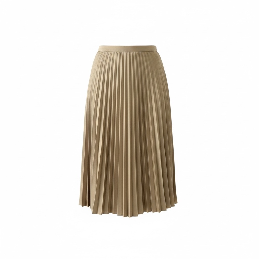 NWT J.Crew Gwyneth Pleated Midi Skirt – Camel Satin, Size S (fits S-M)